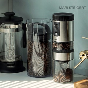 [마리슈타이거]충전식 무선 커피 전동 그라인더 스텐세트 S60 맷돌방식 커피원두분쇄기